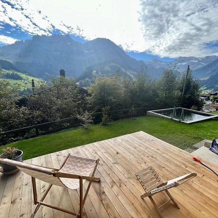 Chalet Sonnenheim, Wohnung Mit Panoramafenster Adelboden Exterior foto