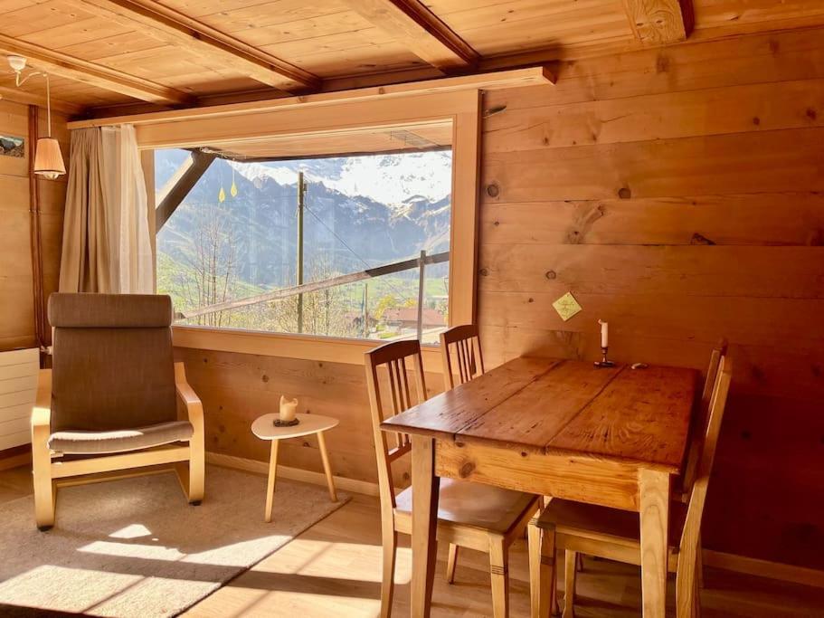 Chalet Sonnenheim, Wohnung Mit Panoramafenster Adelboden Exterior foto