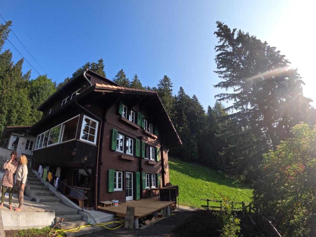 Chalet Sonnenheim, Wohnung Mit Panoramafenster Adelboden Exterior foto